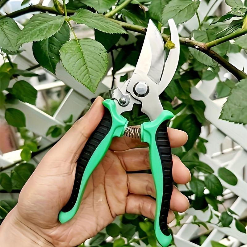 3 Piezas de Tijeras para Jardinería, Cortar Rama en Acero Inoxidable, Herramientas para Recolección de Frutas y Flores, Tijeras Artísticas para Corte de Ramas