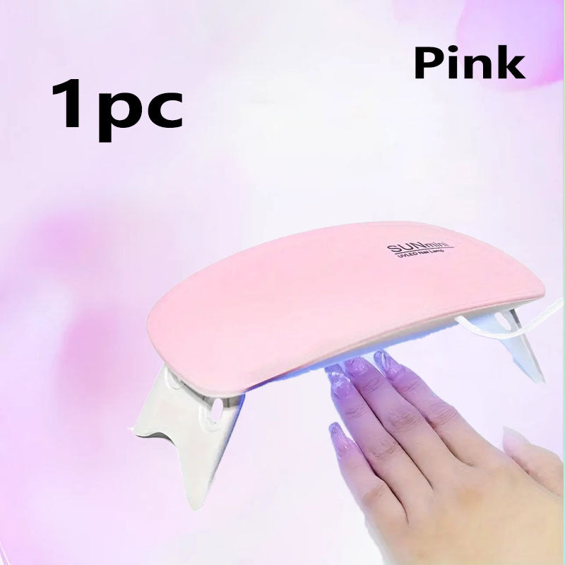 USN Mini Lámpara LED para Uñas, Alimentación USB, Diseño Plegable y Portátil para Hogar y Viajes – Ideal para Salones de Manicura y Manicuras DIY | Cuerpo de Plástico Estiloso y Duradero, Accesorio Perfecto para Arte en Uñas