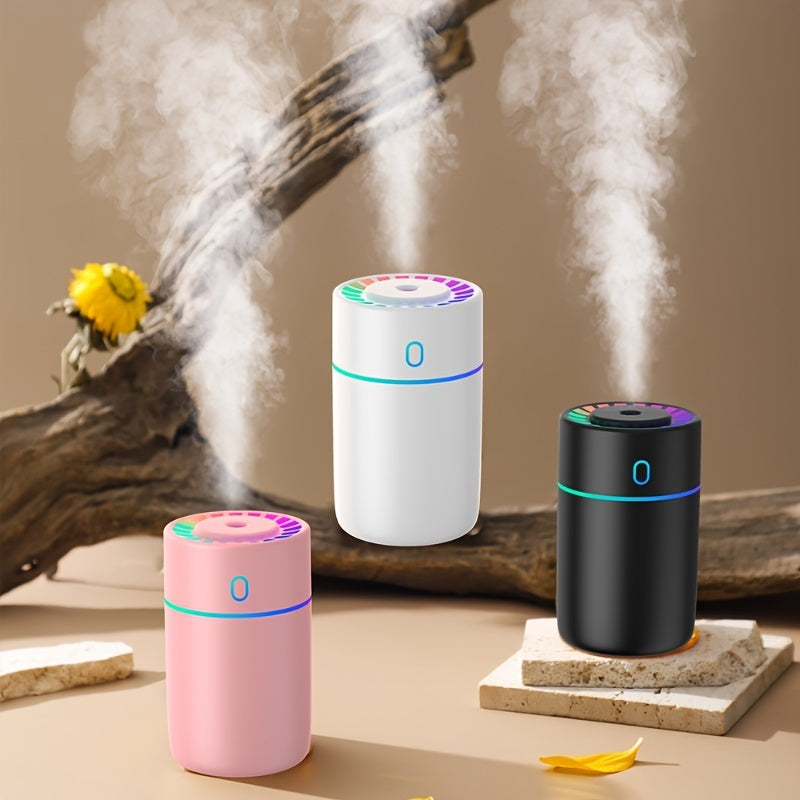 Humidificador ultrasónico portátil de 230 ml, difusor de aroma de nano niebla de plástico multisala con alimentación USB y funcionamiento silencioso para dormitorio, oficina y escuela - 1 unidad