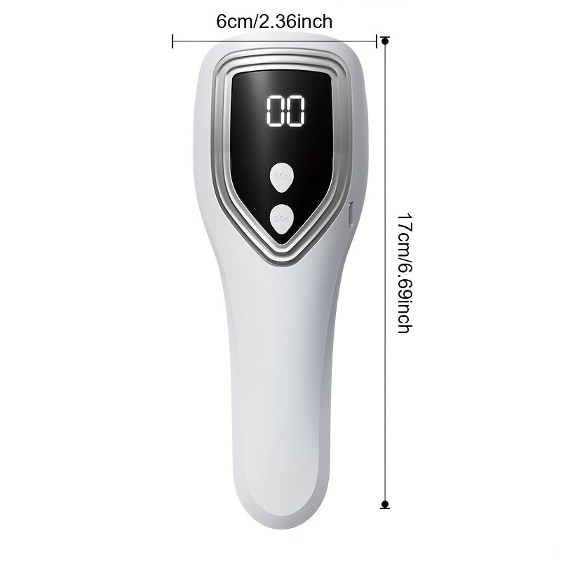 Secador de Uñas LED Portátil Recargable - Lámpara Mini para Gel con Pantalla Digital, Diseño Ergonómico para Manicura Rápida y Fácil, Carga USB, Blanco | Luz Moderna para Uñas | Acabado Brillante, Esmalte en Gel
