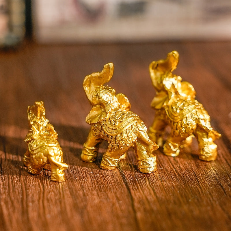 3 piezas de Figuras de Familia de Elefantes, Talladas en Resina, Decoración Versátil para Interior y Exterior, Ideal para Acción de Gracias, San Valentín, Regalos de Día del Padre y Día de la Madre, No Requiere Electricidad
