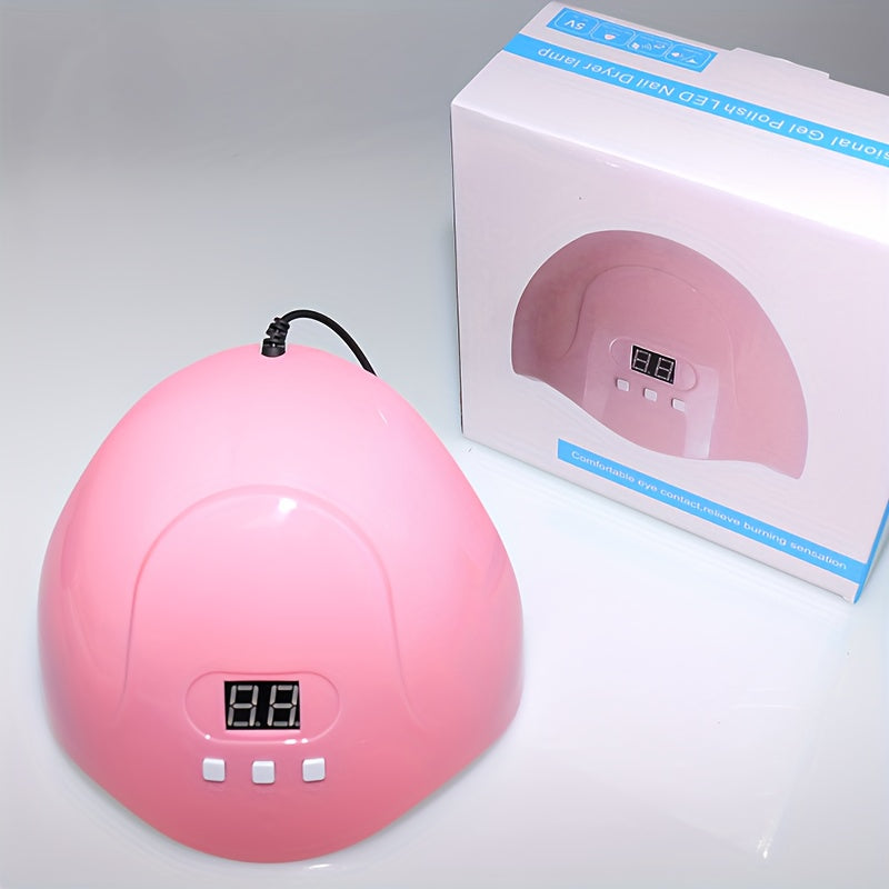 1 lámpara de manicura - lámpara digital de uñas con alimentación USB, diseño hipoalergénico y herramienta de manicura portátil para pedicura, manicura, teñido de uñas - uso en hogar y salón, lámpara de uñas para manicura, equipo de pedicura, elegante gad