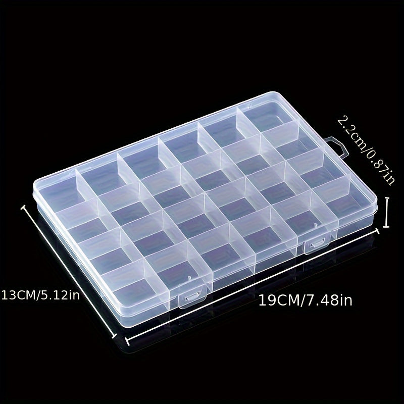 Caja de Almacenamiento Transparente de Múltiples Compartimentos, Caja de Joyería, Caja Organizadora, Caja de Medicinas