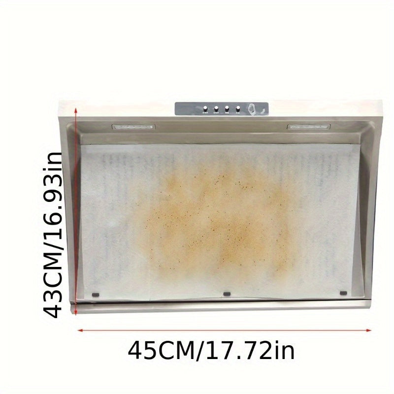 12 piezas de Cubiertas Absorbentes de Aceite para Campana Extractora de Cocina - Desechables, Filtros Resistentes a Altas Temperaturas con Diseño de Drenaje Lateral de Aceite, Adecuados para Campanas Extractoras, Hechos de Nailon Acrílico, Malla Trampa d