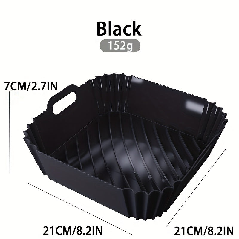 Olla de silicona para freidora de aire reutilizable Nuevo diseño de grado alimenticio Reemplazo de forro de silicona para freidora de aire con guantes y accesorios de cesta