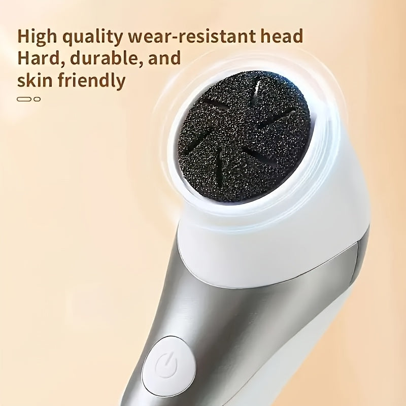 Limpiador de Pies Eléctrico Portátil con Doble Cabezal Recargable USB, Kit Práctico para el Cuidado de los Pies y Regalo Perfecto para Pedicura, Incluye Batería Recargable de 700mAh