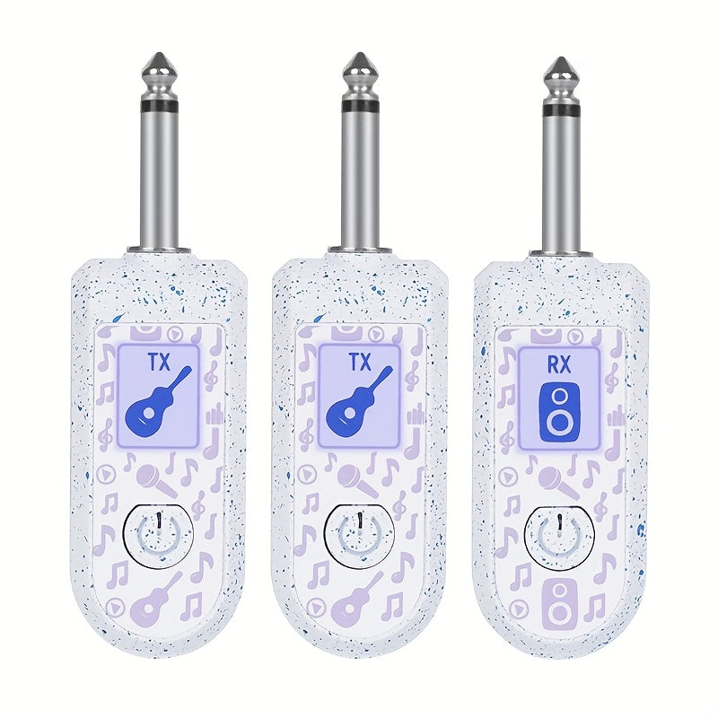 Sistema sin varillas para Guitarra con frecuencia de trabajo de 2.4GHz, transmisor y receptor inalámbricos recargables adecuados para guitarra, bajo, instrumentos de viento e instrumentos musicales electrónicos
