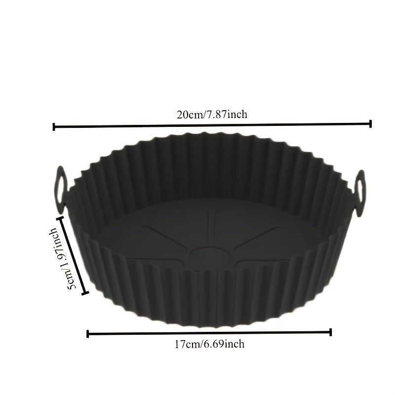 1 pieza de funda de silicona reutilizable para freidor de aire - Antiadherente, apta para alimentos, accesorio versátil para cocinar, compatible con la mayoría de los freidores de aire, ideal para no necesitar energía, accesorios para freidor de aire, fu