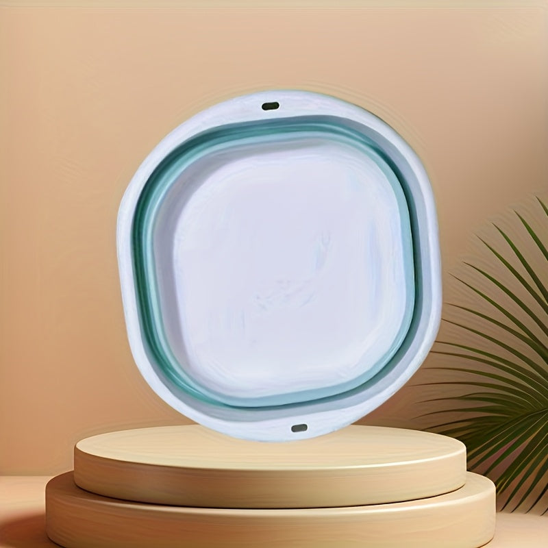 1 pieza de bañera de pies plegable portátil de silicona, ideal para el hogar, el dormitorio, los viajes - Perfecta para el spa de pies, lavado de manos, cuidado de uñas | Duradera y fácil de limpiar, cuidado de pies para viajes | Diseño compacto | Bañera