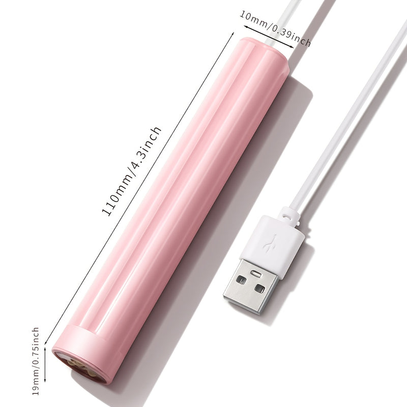 Linterna de Uñas Portátil con USB - Doble Fuente de Luz para Secado Rápido/Esmalte LED, Diseño Compacto y Ligero, Función Sin Pantalla e Inodoro, Recargable (Rosa Brillante/Blanco/Verde), Cuerpo de Plástico Duradero, Herramienta Ligerita, Alta Calidad, I