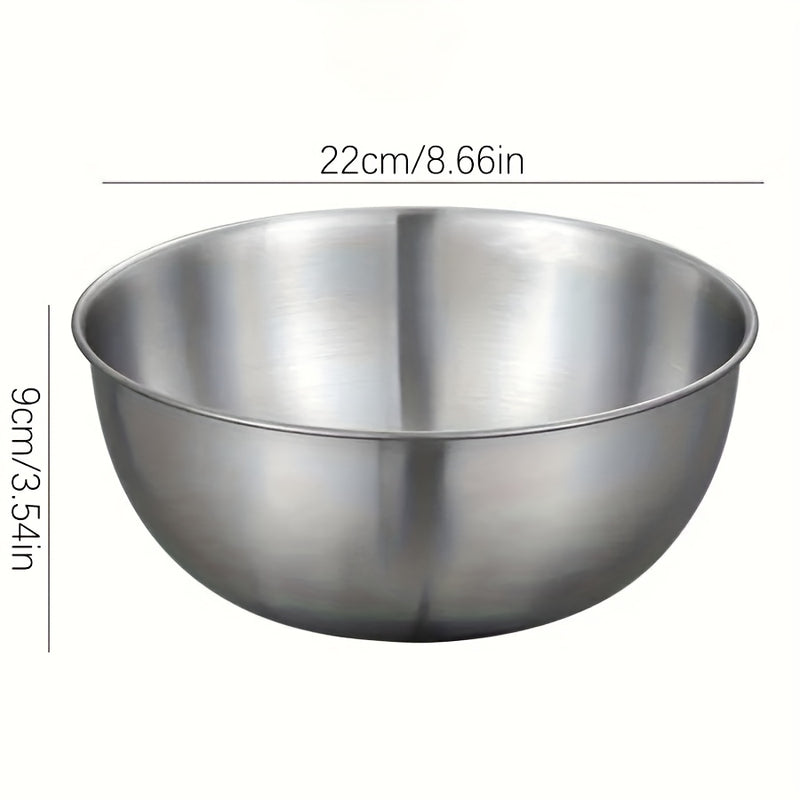 3 piezas, utensilios de cocina, accesorios para servir, tazones de acero inoxidable duraderos, cuencos para ensaladas, fáciles de preparar y guardar