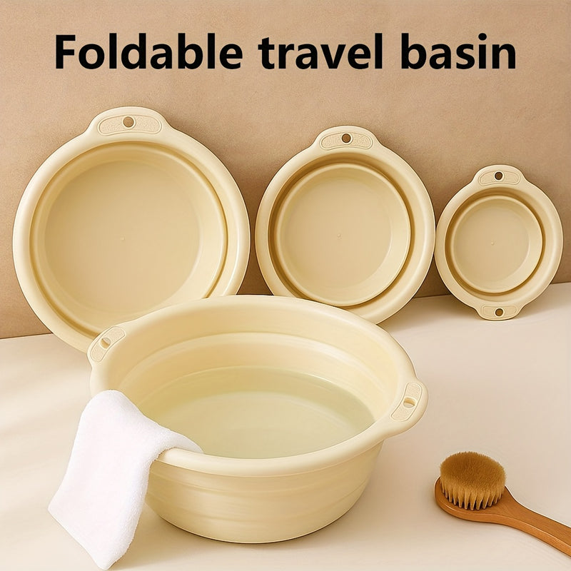 Fondo de lavabo portátil plegable - Material duradero de PP, no necesita electricidad, diseño ahorrador de espacio para el hogar, dormitorio, viajes y cocina - Incluye remojo de pies y baño de manos, fondo de lavabo plegable portátil, solución de baño pa