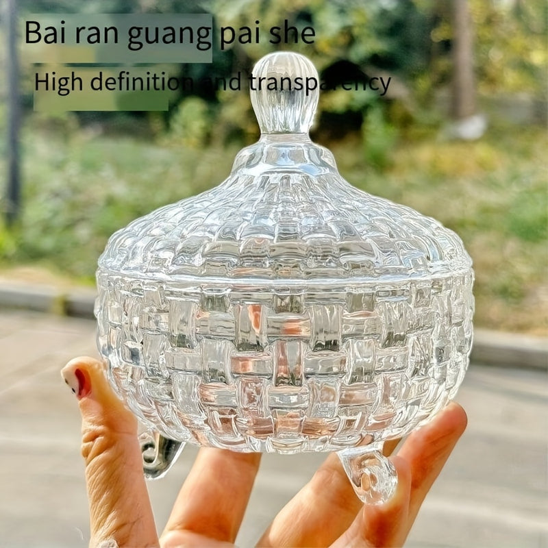 Tarro de Azúcar Elegante con Tapa de Bambú y Vidrio - Almacenamiento Transparente para Dulces, Aperitivos y Té - Solo Lavado a Mano, Organizador de Cocina Reutilizable