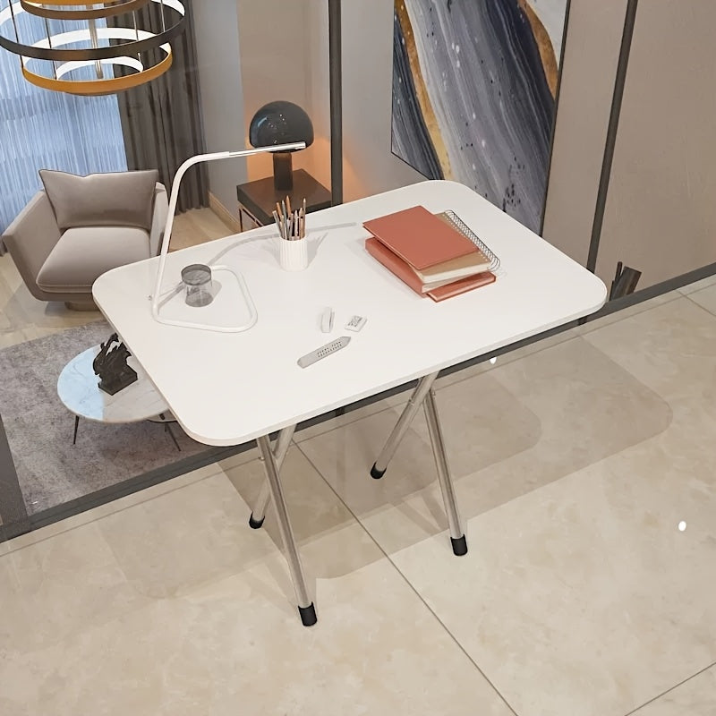 1pc Mesa Plegable Compacta y Duradera - Madera de Alta Densidad, Estructura Metálica, Sin Necesidad de Energía - Adecuada para Camping al Aire Libre, Barbacoas, Residencias Estudiantiles, Casas de Alquiler, Restaurante, Uso en Oficina, Portátil