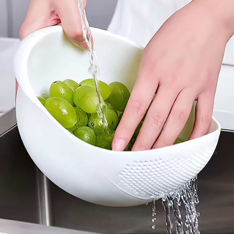 Canasta de Almacenamiento 1pc, Canasta de Lavandería Multifuncional, Cesta de Drenaje de Comida Moderna, Adecuada para Frutas, Verduras, Arroz y Granos, Caja de Almacenamiento y Armario de Cocina, Accesorios de Cocina