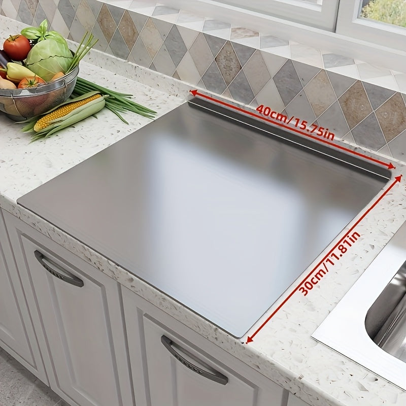 Tablero de corte de acero inoxidable | para uso doméstico, adecuado para amasar masa y picar en la cocina