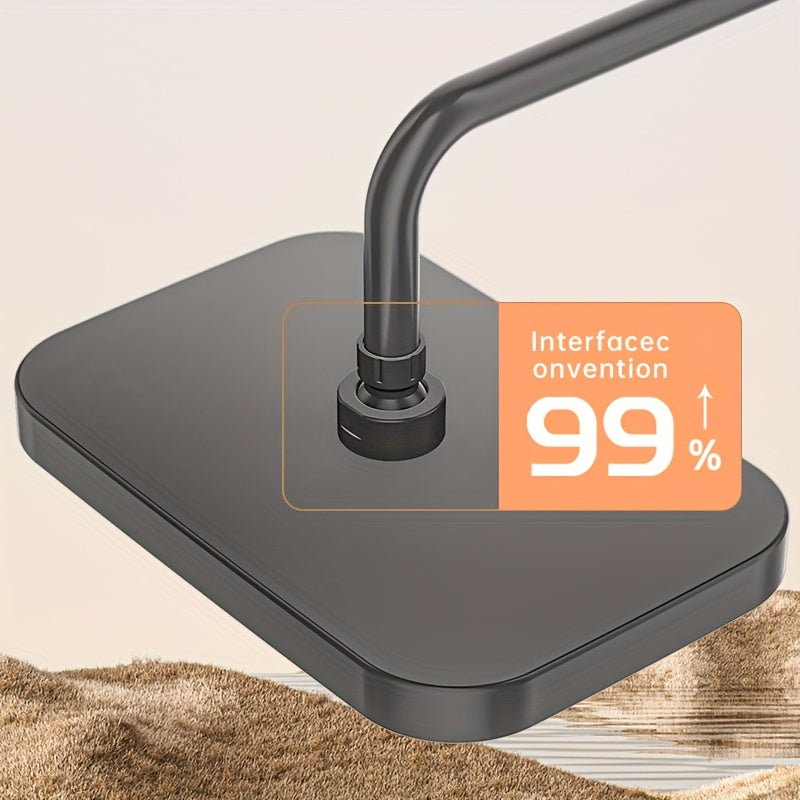 Musurjoy Sistema de Ducha de Baño 35.99 × 23.98 cm Ducha de Lluvia Negra con Cabezal Superior, Conector Universal G1/2, Instalación Fácil, Ducha de Verano, Regalo de Apertura de la Temporada de Vuelta al Colegio de Pascua