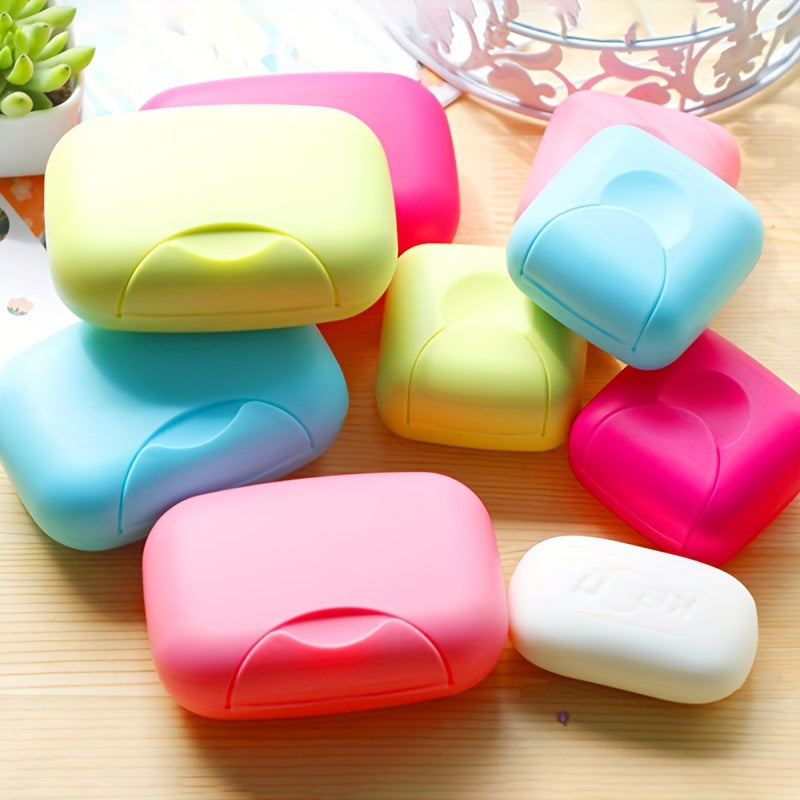 Jabonera de Viaje a Prueba de Fugas con Tapa - Impermeable, Porta Jabón de Plástico Portátil para Esenciales de Baño y Ducha