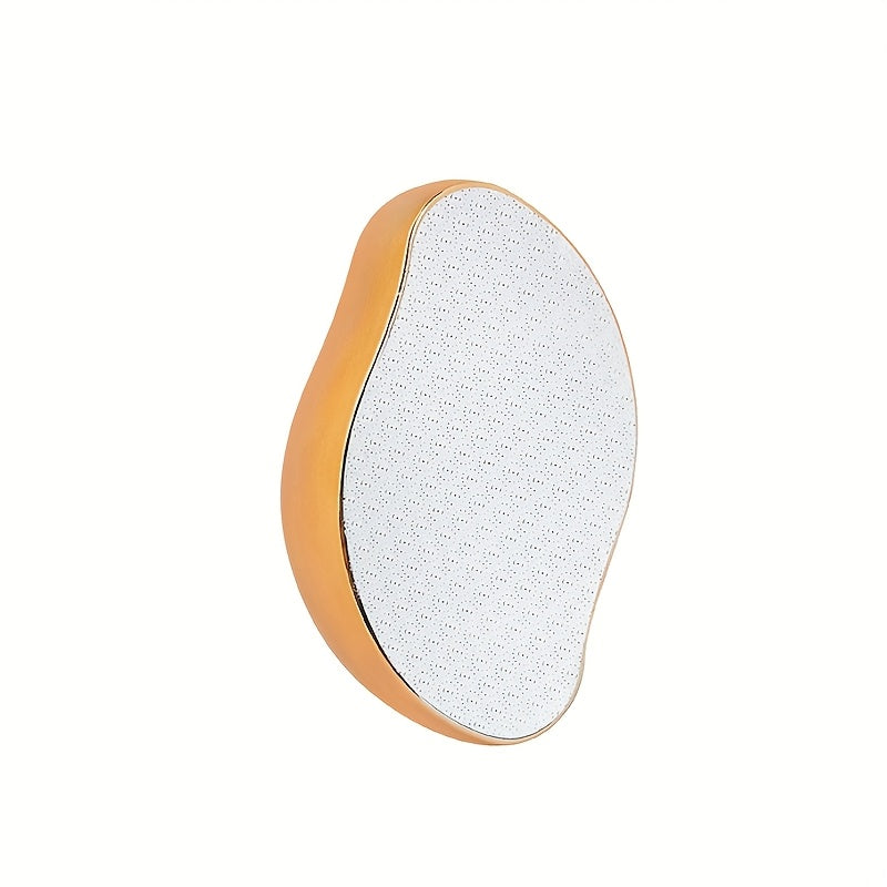 Limpiador de Pies y Exfoliante de Vidrio Nano Duradero - Removedor Ergonómico para Pies Suaves, Sin Batería Necesaria, Molinillo Portátil Beige Claro para Pedicura y Manicura, Herramientas de Cuidado de Pies con Acabado Brillante, Construcción de Calidad