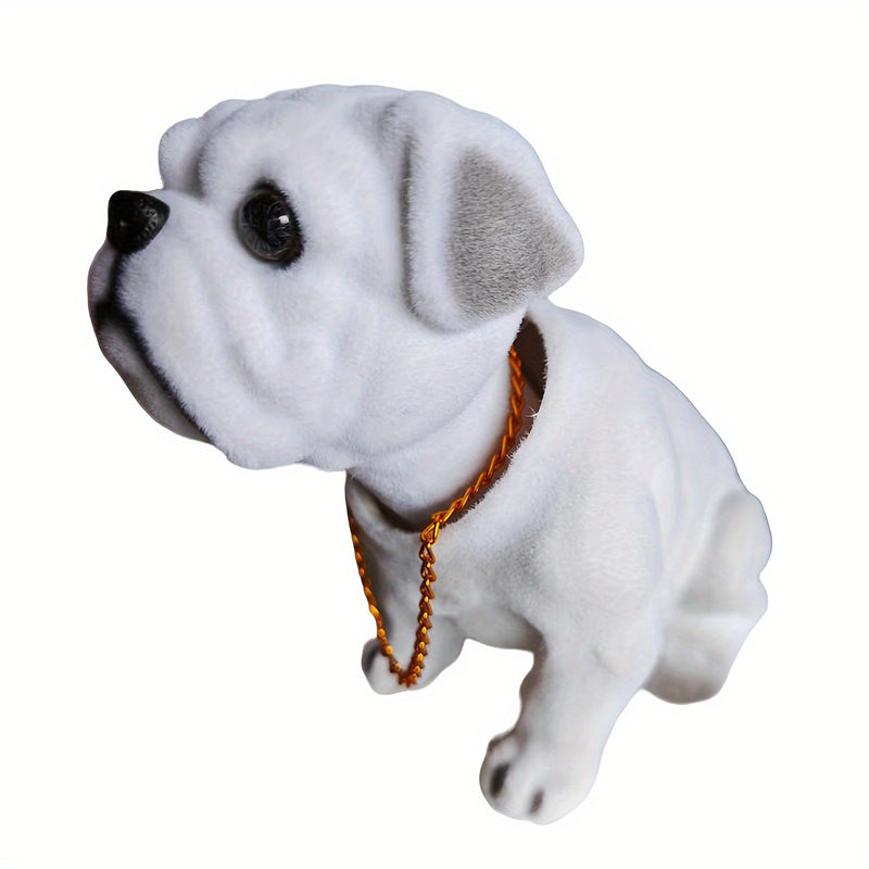 Decoración Encantadora de Bulldog para el Tablero del Coche - Resina Duradera, Fácil Instalación, Regalo Perfecto para Amantes de los Perros