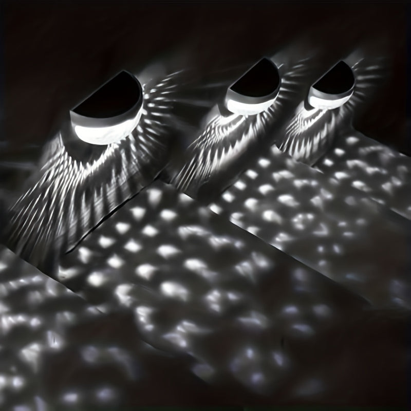 Staaricc 2/4/6pcs Luces solares para valla, luces solares para terraza, luces solares para pared, luces solares montadas en la pared, iluminación exterior para vallas, terrazas, jardines y escaleras de garaje, IPX4