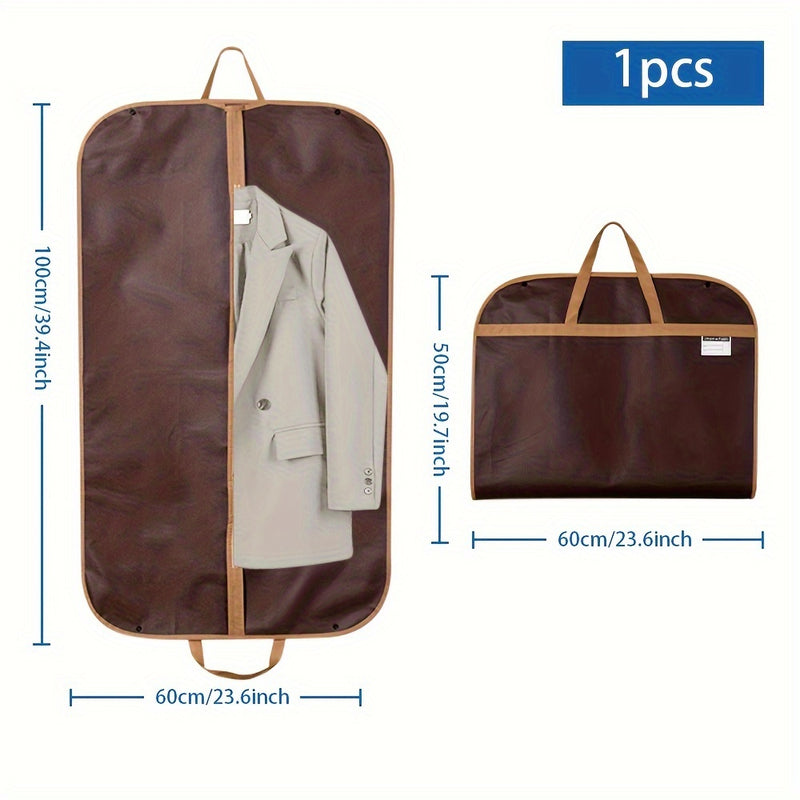 Bolsa de almacenamiento de ropa de tela con cierre de cremallera - Portátil, plegable, a prueba de polvo, impermeable cubierta de traje para vestido de novia, abrigos, organizador de ropa