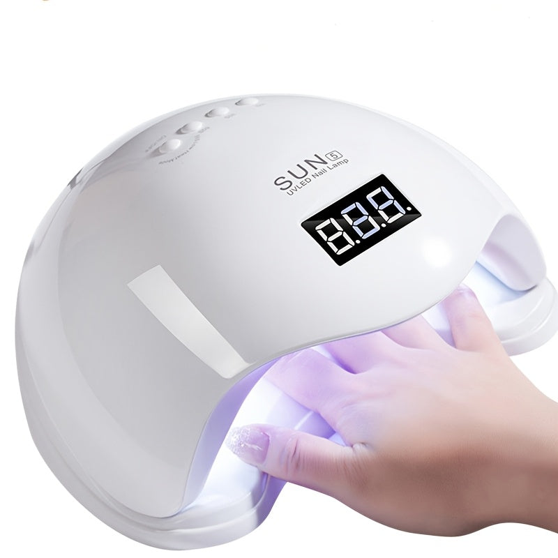 Base Desmontable / Lámpara de Uñas LED con Doble Fuente de Luz, 24 Luces LED, Temporizador y Sensor