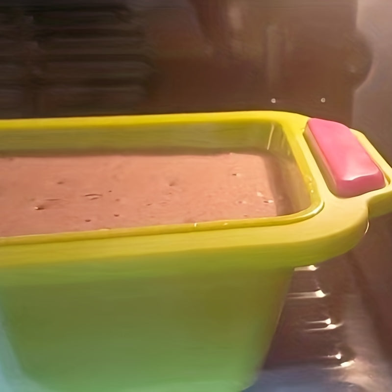 Molde de silicona antiadherente para tartas, herramienta para hornear, molde rectangular para hornear tartas de silicona, sin BPA, molde rectangular para pasteles, pan tostado, molde para tartas de silicona, fácil de limpiar, resistente al calor