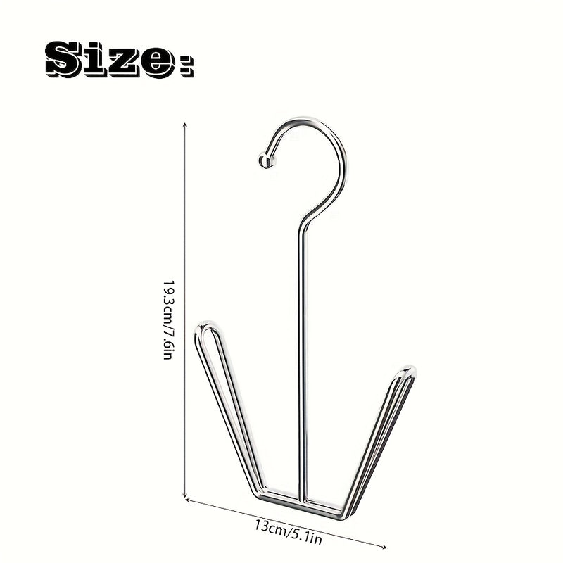 4 piezas de ganchos organizadores para zapatos de metal, soporte de acero inoxidable ahorrador de espacio con gancho, construcción duradera de metal sin acabado, fácil de armar, independiente, con almacenamiento para clóset, accesorio para el hogar y la