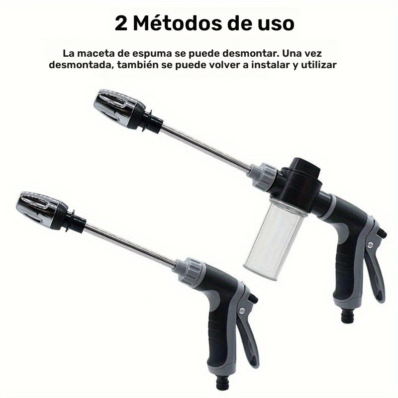 Lavadora de alta presión Lightning | Pistola de agua portátil, fuerza de pulverización 2x más fuerte, fácil de usar para mujeres/ancianos, mango antideslizante, ideal para lavado de autos y riego de plantas, herramienta de riego de plantas | Mango ergonó