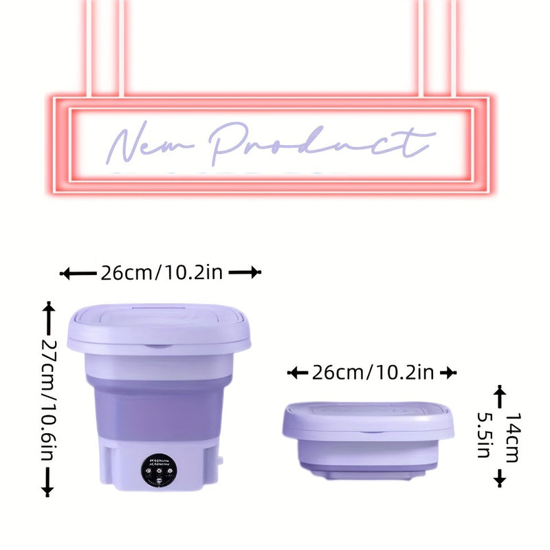 Máquina de lavar pequeña, máquina de lavado portátil plegable, ropa interior, calcetines, lavadora