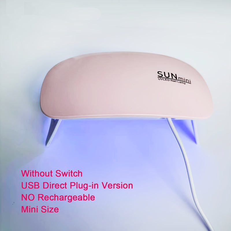 Linterna Portátil Mini para Uñas, Ideal para Gel y Secado, Diseño Plegable con Alimentación USB