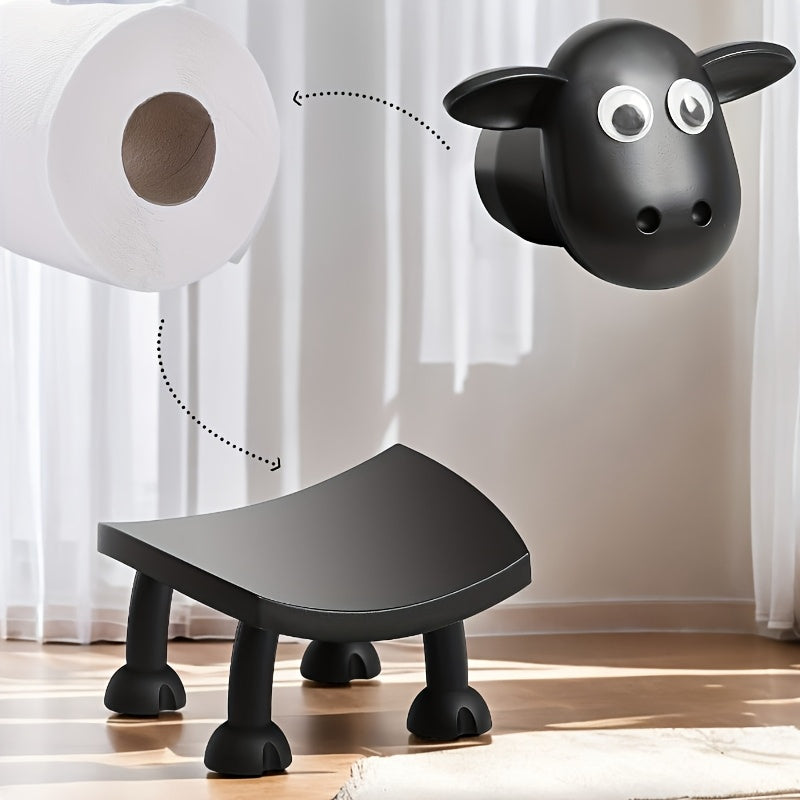 Paquete de 2 Soportes para Toallas de Papel con Forma de Ovejas Lindas - Independientes, Plástico Duradero, Perfectos para Uso en el Baño
