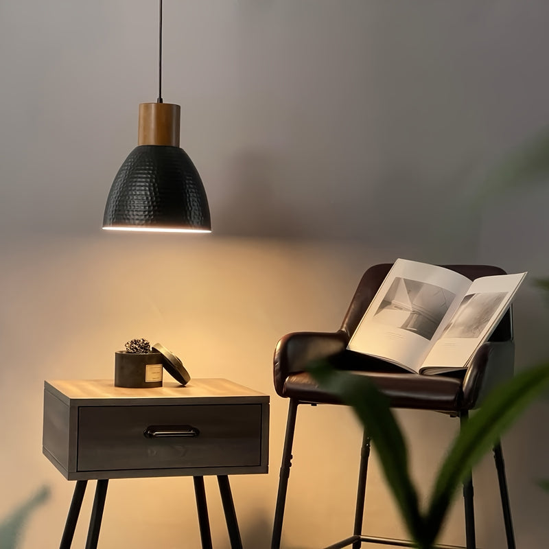 1 pieza, lámpara colgante ajustable de altura, moderna, de metal, con montaje semi-inclinado para isla de cocina, comedor, dormitorio, oficina, bar. Sin batería y fácil instalación. Ideal para salón, dormitorio, iluminación industrial, duradera.
