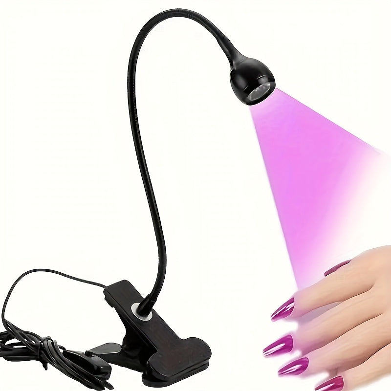 Lámpara de uñas LED mini portátil con temporizador digital - Recargable por USB, lámpara de curado de gel portátil, adecuada para manicura en casa y salón DIY