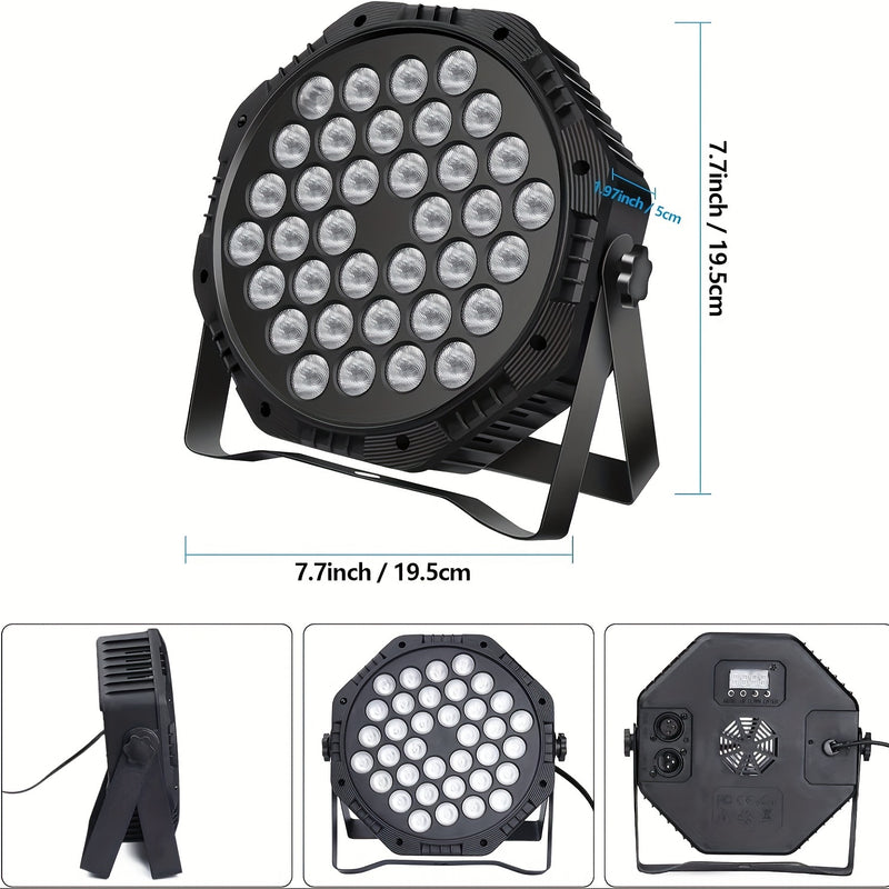 36 luces LED RGB con control remoto para fiestas, shows y discotecas, efectos de iluminación DMX 512 para Navidad, Halloween, bares, clubes, bodas y escenarios, luces navideñas (ideal para iluminación escénica)