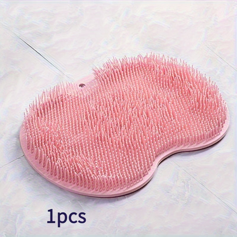 Alfombrilla de Masaje de Silicona Rosa para Bañera y Ducha - Fregador de Pies y Espalda Montado en la Pared con Ventosas Antideslizantes, Cepillo Corporal Exfoliante para Limpieza Profunda y Relajación, Sin Necesidad de Pilas, Accesorio para Bañera | Sup