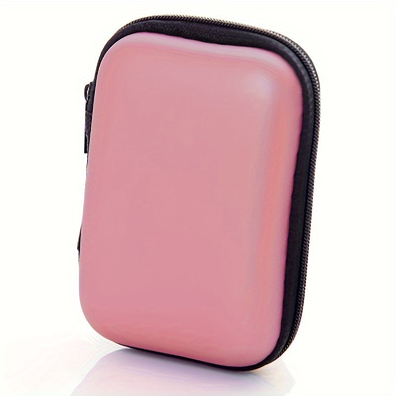 Estuche bohemio para audífonos de EVA - Organizador de viaje compacto para auriculares, cargadores, cables y más con cierre de cremallera, funda portátil, bolsa pequeña, organizador electrónico, tarjetas SD y joyeros
