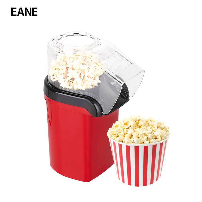 Maquinilla Automática de Palomitas Mini, Calentamiento por Turbina de Aire en Plástico, Eléctrica para Uso Doméstico, Operación con un Toque, Sin Necesidad de Aceite, Compatible con Enchufes US, Alimentación 110-130V - Ideal para Ver Películas y Series
