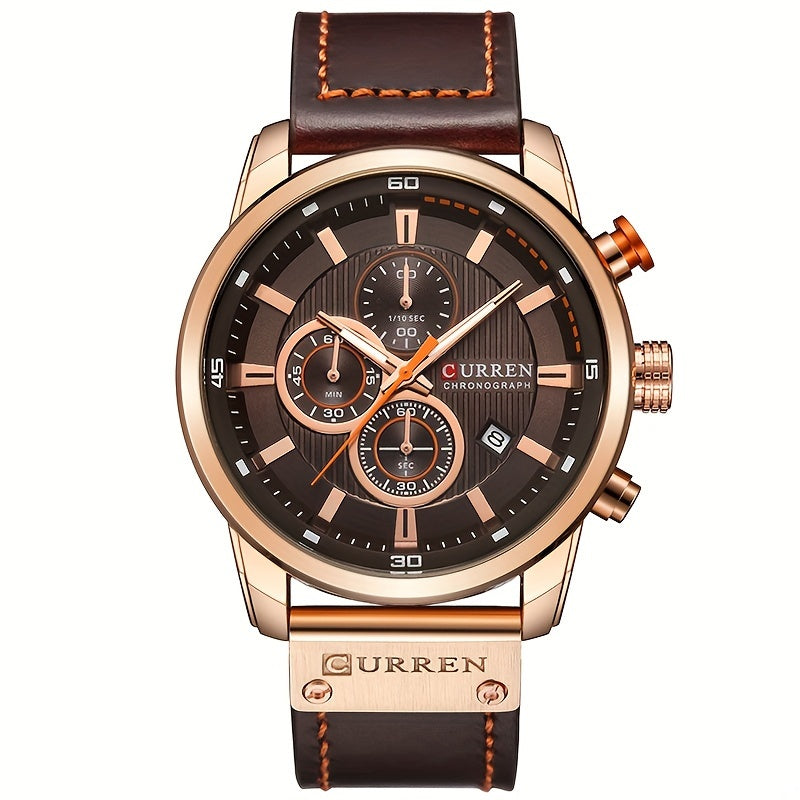 Reloj deportivo para hombre CURREN, cronógrafo multifuncional de pulsera