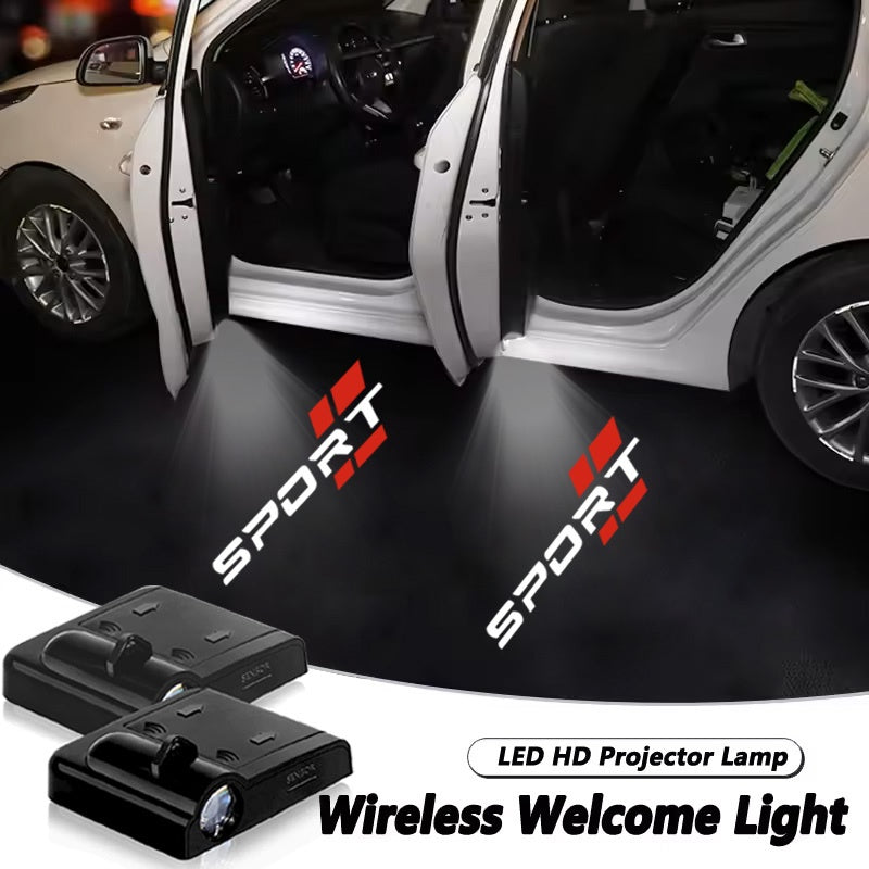 Juego de 4/6 Luces LED Ultrabrillantes para Puertas de Auto con Diseño de Rayas Deportivas y Posavasos con Diseño de Rayas Deportivas, Accesorios para Autos, Decoración Navideña para Vehículos, Adecuado para Todos los Vehículos, SIN PILA