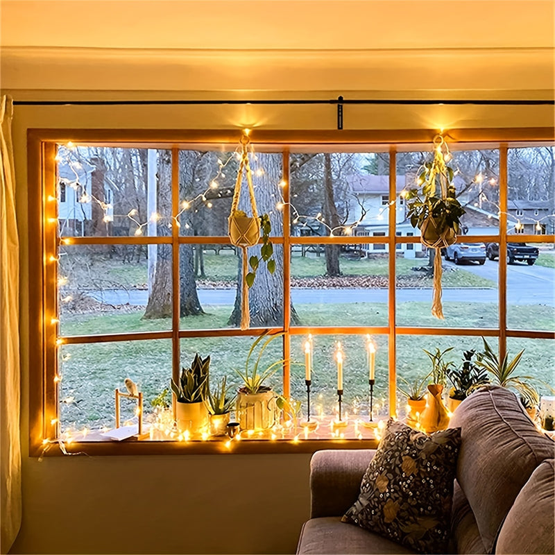 Luces de Hadas LED Blancas Cálidas de 5.99 metros - Luces Parpadeantes con Alimentación USB para Navidad, Bodas y Decoración Exterior, Perfectas para Calles Comerciales y Caminos Florales, Luces para Decoración