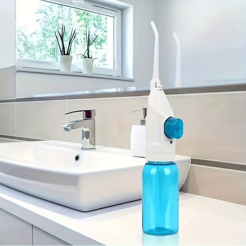 Irrigador bucal de alta presión para el hogar portátil Limpieza de dientes con agua hilo dental manual de alta presión limpiador de dientes