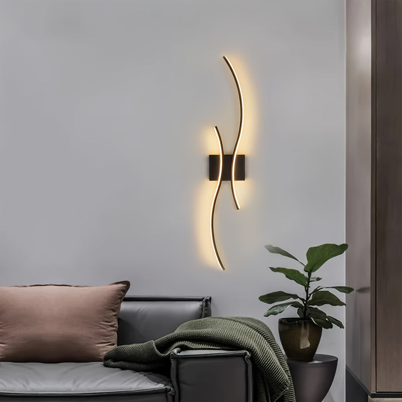 Luminaria de pared LED ajustable moderna - 3 niveles de brillo, aplique de metal para comedor, café, hotel, sala de fiestas, sala de estar, oficina y centro comercial - Perfecta para pasillos, escaleras y corredores, Luminaria de pared LED, montaje semi