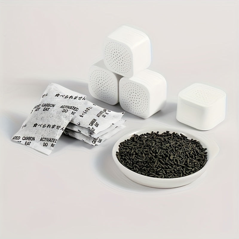 Paquete Individual de Bolsa Purificadora de Aire con Carbón para Refrigerador - Absorbente y Ambientador de Olores de Carbón Activado No Eléctrico, Eliminador Aséptico y de Moho, Compacto y Portátil para Uso Doméstico
