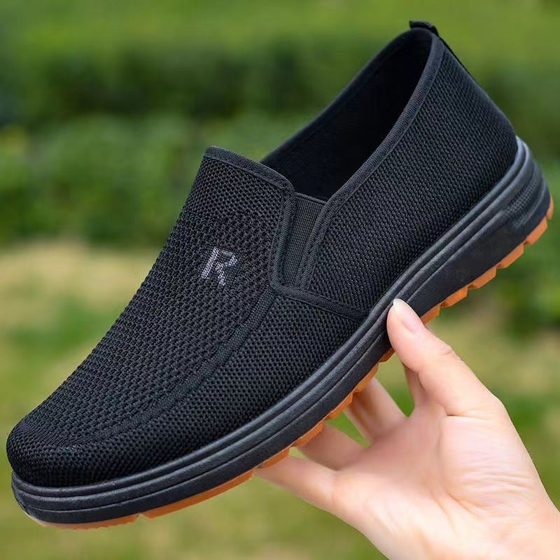 Zapatos Casuales de Hombre para Calzar - Parte Superior y Forro Transpirable, Suela Antideslizante de Goma, Diseño con Detalles en Gris Oscuro y Naranja para Comodidad y Estilo Diario, Zapatos Cómodos Slip-Ons, Diseño Discreto de Marca, Textura en la Sup