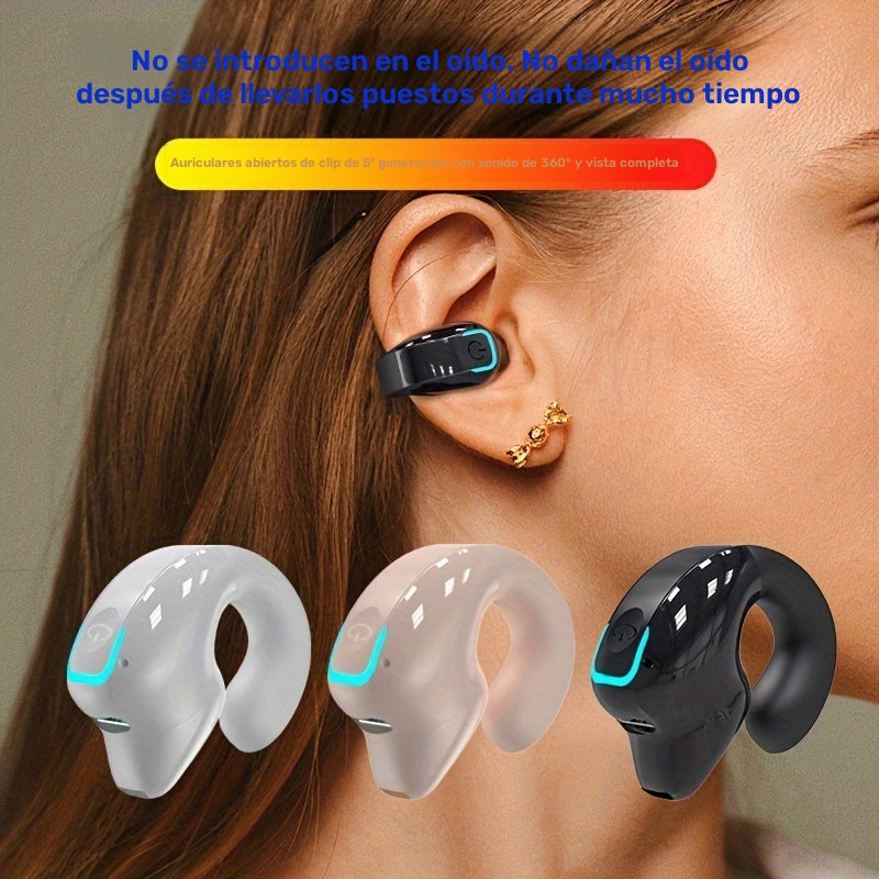 Auriculares inalámbricos con larga duración de batería, control universal para teléfonos, reducción de ruido en llamadas - audífonos para deportes con control de volumen por botones, micrófono cristalino, batería de polímero de litio de 45mAh, compatible