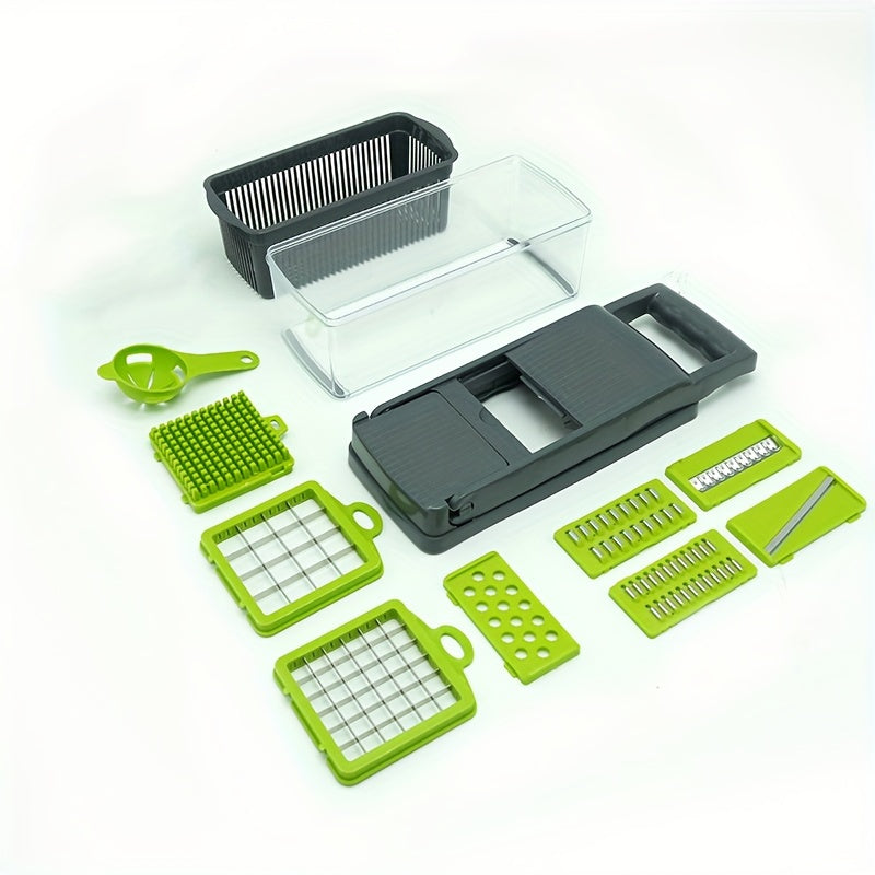 12/16 piezas, cortador de verduras multifuncional para cocina con cuchillas intercambiables, varios tipos de herramientas