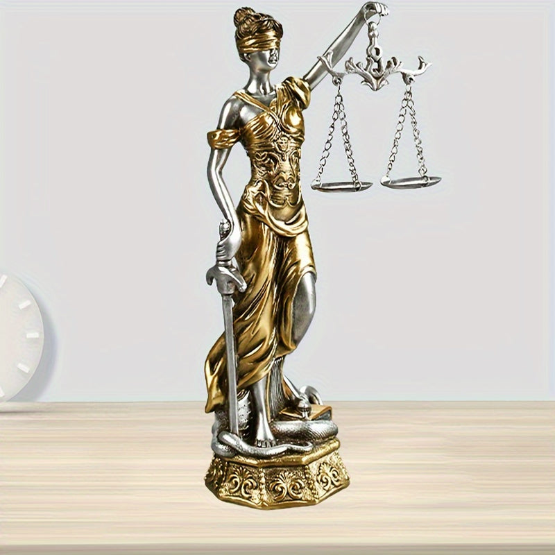 Estatua de Justicia de Resina: Decoración para el Hogar de Fairness y Equilibrio - Adecuada para Uso en Interiores y Exteriores - Regalo para Navidad, Día de la Independencia y Día de la Libertad - Marca KalyZ@rts