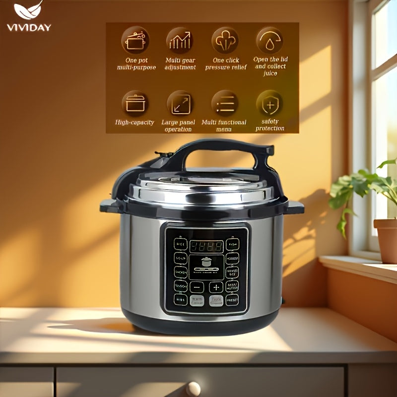 Olla de presión eléctrica, olla arrocera inteligente para el hogar, olla de presión multifuncional, olla de presión eléctrica, olla de presión inteligente de gran capacidad para el hogar, olla arrocera eléctrica antiadherente